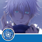 Lentes de contacto de color azul Gojo para cosplay